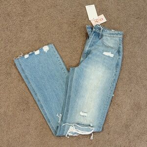 Flying Monkey Light Blue Straight Leg Jeans